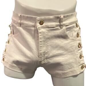 Andrew Christian Chain Shorts White 34" Waist 2" Inseam